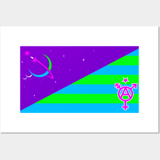 Fully Automated Luxury Queer Space Communism Flag Posters and Art